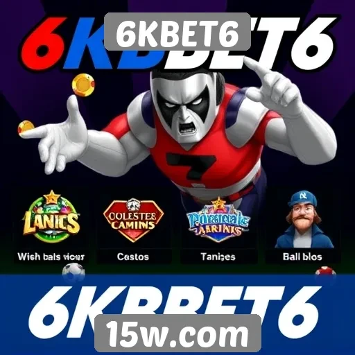 Visão geral das opções de jogos no site 6KBET6